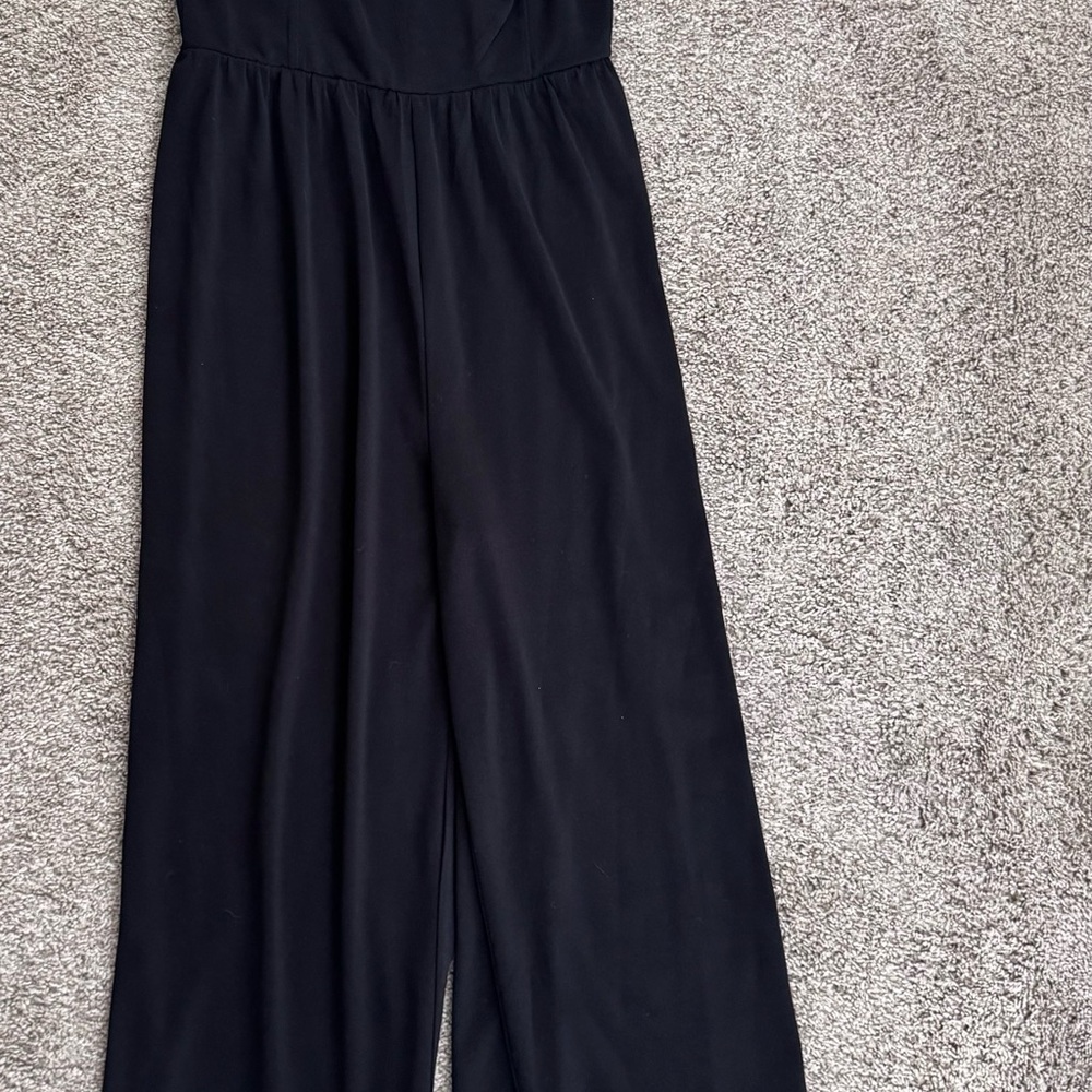 Express Women's Medium Black Wide-Leg Jumpsuit